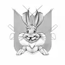 bugs bunny tattoo design idea
