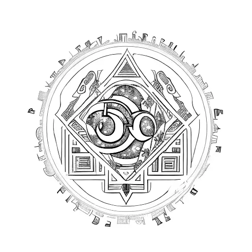 1959 in Roman numerals with a celestial theme tattoo design idea