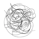 Abstract line art tattoo design idea