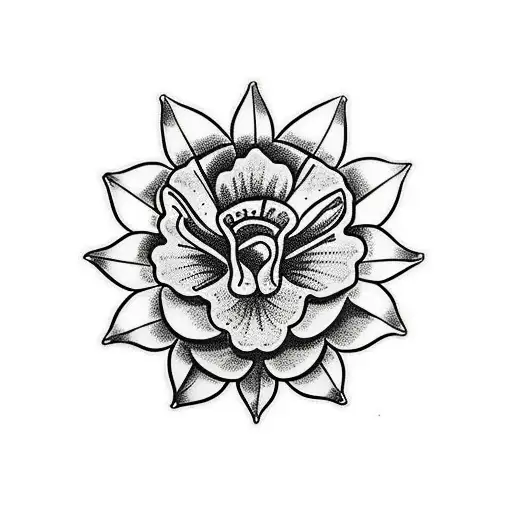 flor amapola tattoo design idea