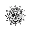 flor amapola tattoo design idea