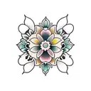flor amapola tattoo design idea