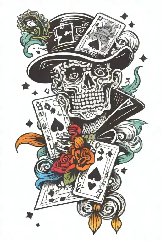 Gambling your life tattoo design idea