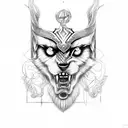 odin and rave tattoo design idea