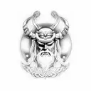 odin and rave tattoo design idea