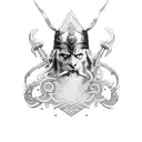 odin and rave tattoo design idea