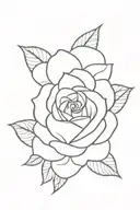 Rose tattoo design idea