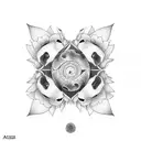 Cherry Blossom lotus flowers yin and yang panda  tattoo design idea