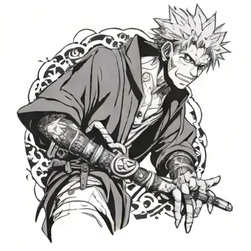a forearm tattoo of Sukuna from jujutsu kaisen using his malevolent shrine domain expansion tattoo design idea