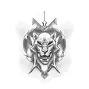 sin of pride tattoo design idea