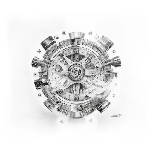 Caesar with Legioners tattoo design idea