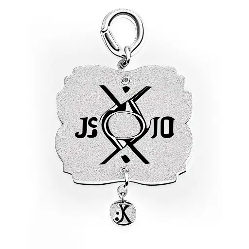 bracelet using charm initials J S O and I tattoo design idea