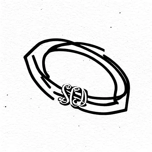 bracelet using charm initials J S O and I tattoo design idea