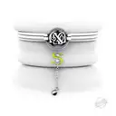 bracelet using charm initials J S O and I tattoo design idea