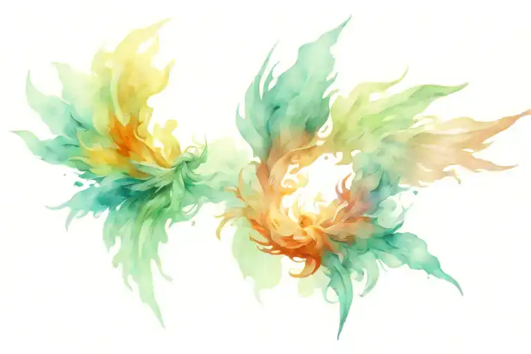 battle in heaven vs hell tattoo design idea