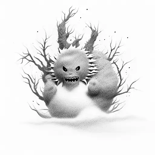 spirited away soot spirit and tree spirit tattoo design idea