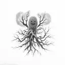 spirited away soot spirit and tree spirit in lightning tattoo design idea