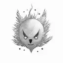 spirited away soot spirit and tree spirit in lightning tattoo design idea