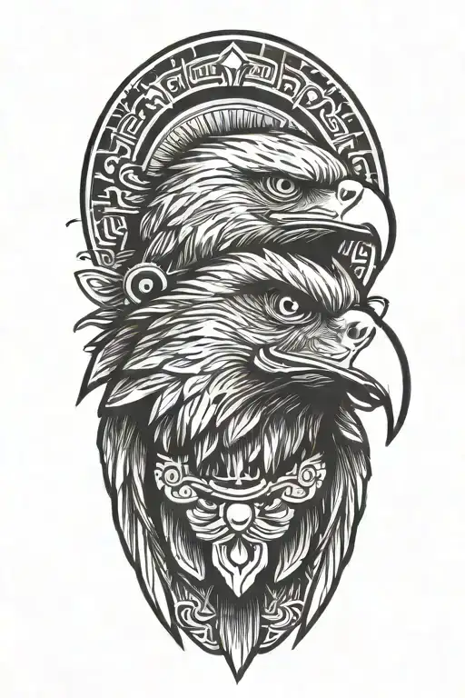 eagle head facing forward  tattoo design idea