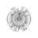 airplane engine impact tattoo design idea