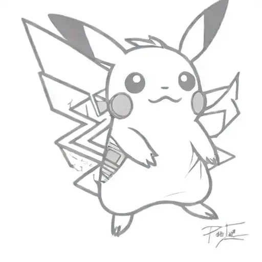 Create a tattoo of pikachu pokemon tattoo design idea