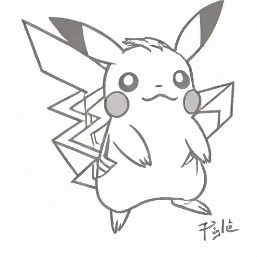Create a tattoo of pikachu pokemon tattoo design idea