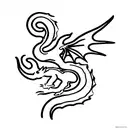 dragon jade  tattoo design idea