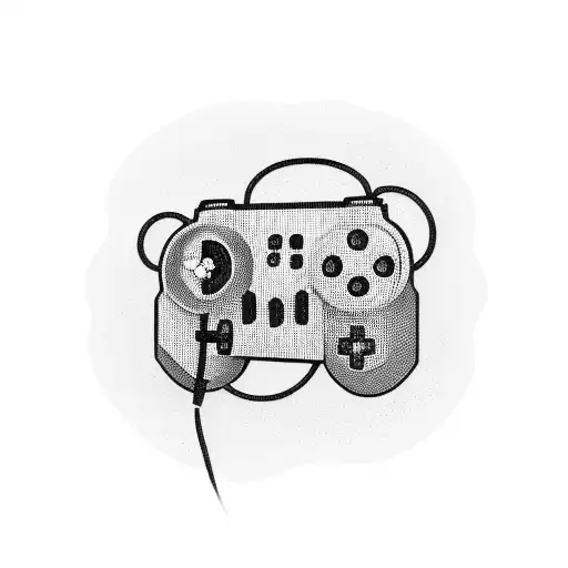videogame controller tattoo design idea
