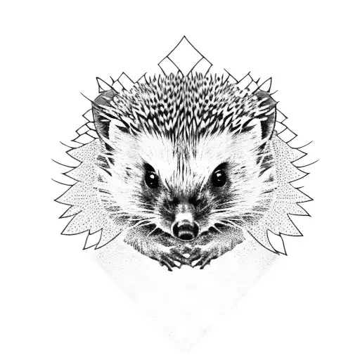 hedgehog tattoo design idea