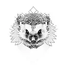 hedgehog tattoo design idea