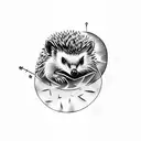 hedgehog tattoo design idea