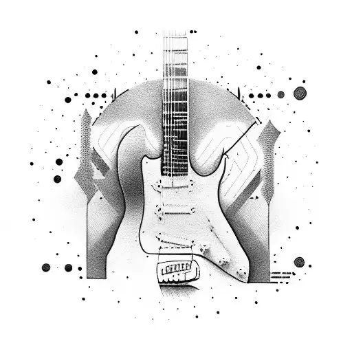 electric guitar tattoo design idea