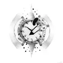 time love and hate tattoo design idea