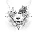 time love and hate tattoo design idea