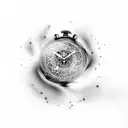 time love and hate tattoo design idea