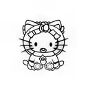 Hello kitty  tattoo design idea