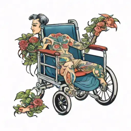 Wheelchair tattoo design idea