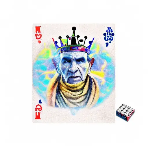 rey de ajedrez con cara tattoo design idea