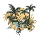 FLORIDA ~ Swamp Palms tattoo design idea