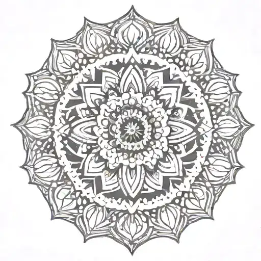 An intricate mandala design incorporating elements from different countries the client has traveled to, representing their love for travel and cultural diversity tattoo design idea