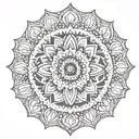 An intricate mandala design incorporating elements from different countries the client has traveled to, representing their love for travel and cultural diversity tattoo design idea