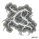 lightning storm tattoo design idea