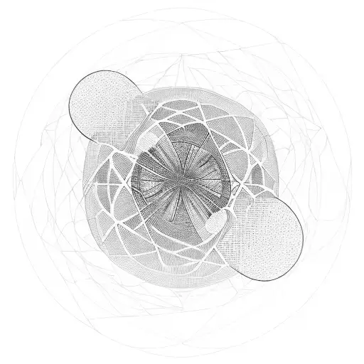 a sphere that shows the consciousness layers, layers are cut horizontally, isometric, classy tattoo design idea