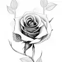 roses Bush that's dying tattoo design idea