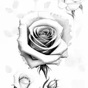 roses Bush that's dying tattoo design idea
