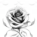 roses Bush that's dying tattoo design idea