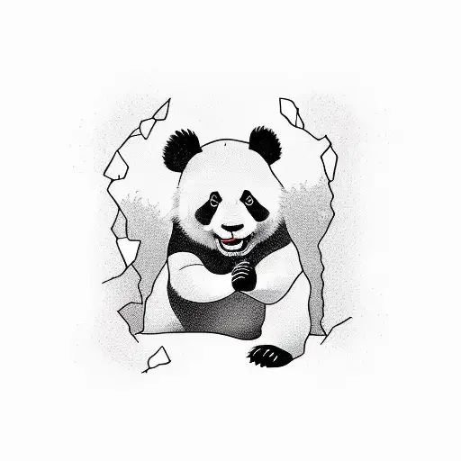 Panda physics tattoo design idea
