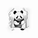 Panda physics tattoo design idea