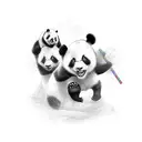 Panda physics tattoo design idea