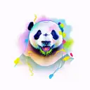 Panda physics tattoo design idea